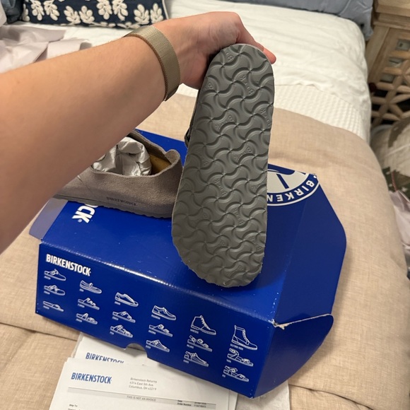 Birkenstock women’s London Suede Gray Suede Loafers size 37 - Picture 12 of 13